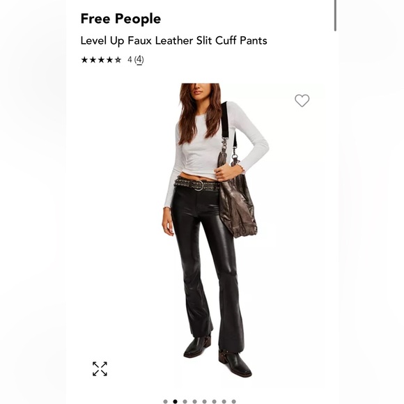 Free People Pants - Free people faux leather bootcut flare pants